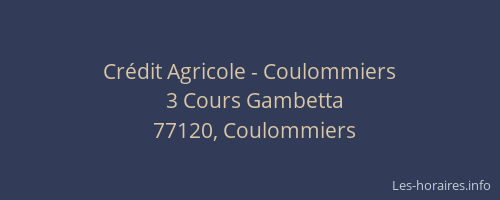 Crédit Agricole - Coulommiers