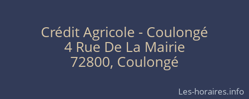 Crédit Agricole - Coulongé