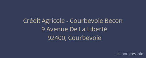 Crédit Agricole - Courbevoie Becon