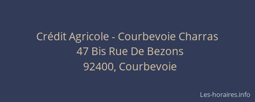 Crédit Agricole - Courbevoie Charras