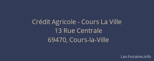 Crédit Agricole - Cours La Ville
