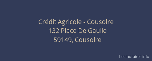 Crédit Agricole - Cousolre