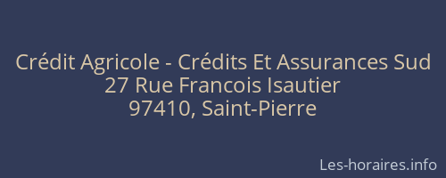 Crédit Agricole - Crédits Et Assurances Sud