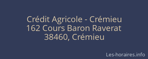 Crédit Agricole - Crémieu
