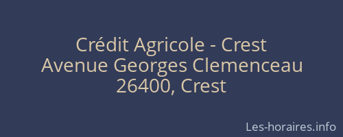 Crédit Agricole - Crest