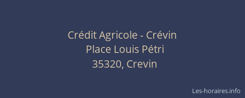Crédit Agricole - Crévin