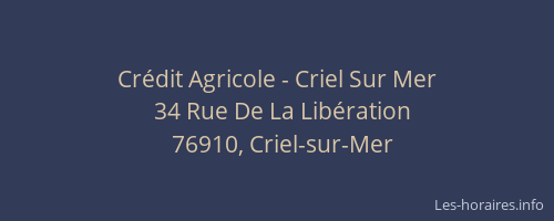 Crédit Agricole - Criel Sur Mer