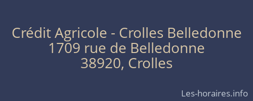 Crédit Agricole - Crolles Belledonne