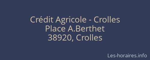 Crédit Agricole - Crolles