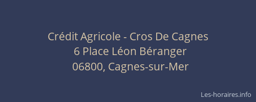 Crédit Agricole - Cros De Cagnes