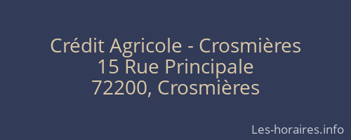 Crédit Agricole - Crosmières