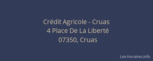 Crédit Agricole - Cruas