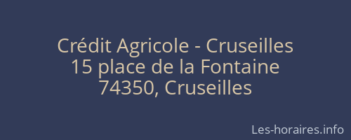 Crédit Agricole - Cruseilles