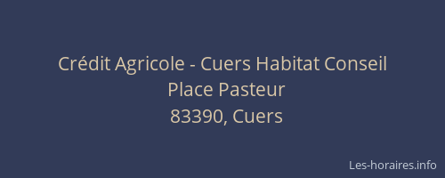 Crédit Agricole - Cuers Habitat Conseil