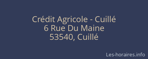 Crédit Agricole - Cuillé