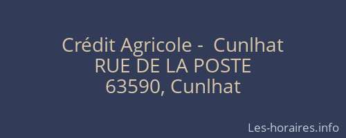 Crédit Agricole -  Cunlhat