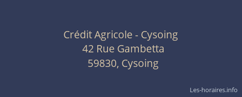 Crédit Agricole - Cysoing