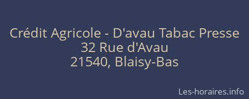 Crédit Agricole - D'avau Tabac Presse