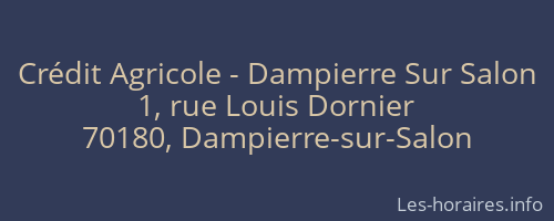 Crédit Agricole - Dampierre Sur Salon