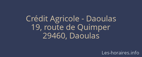 Crédit Agricole - Daoulas