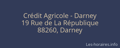 Crédit Agricole - Darney
