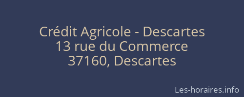 Crédit Agricole - Descartes