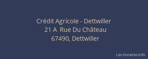 Crédit Agricole - Dettwiller