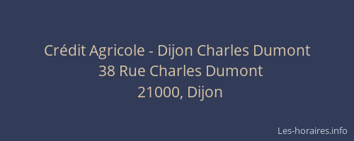 Crédit Agricole - Dijon Charles Dumont