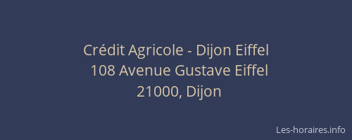Crédit Agricole - Dijon Eiffel