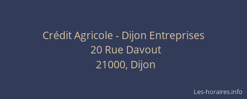 Crédit Agricole - Dijon Entreprises