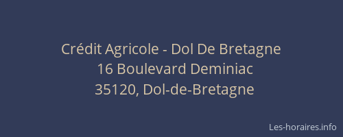 Crédit Agricole - Dol De Bretagne