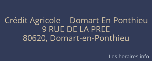 Crédit Agricole -  Domart En Ponthieu