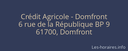 Crédit Agricole - Domfront