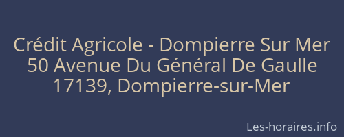 Crédit Agricole - Dompierre Sur Mer