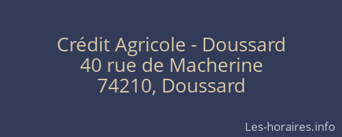 Crédit Agricole - Doussard