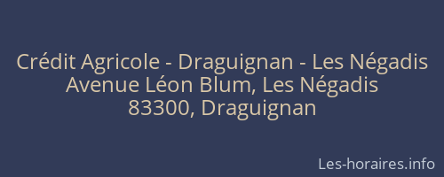 Crédit Agricole - Draguignan - Les Négadis