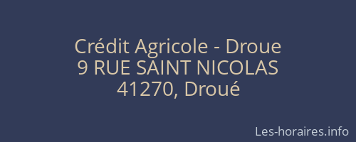 Crédit Agricole - Droue