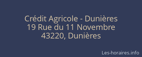 Crédit Agricole - Dunières