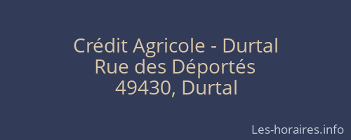 Crédit Agricole - Durtal