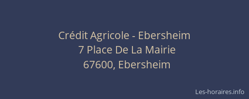Crédit Agricole - Ebersheim