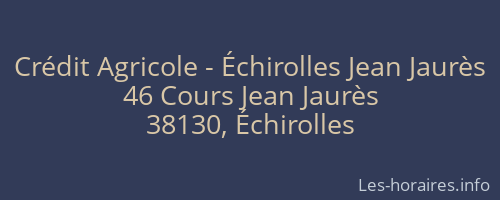 Crédit Agricole - Échirolles Jean Jaurès