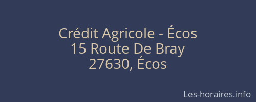 Crédit Agricole - Écos
