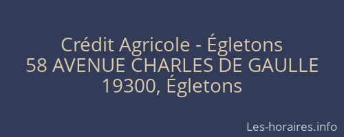 Crédit Agricole - Égletons