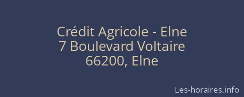 Crédit Agricole - Elne