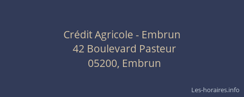 Crédit Agricole - Embrun