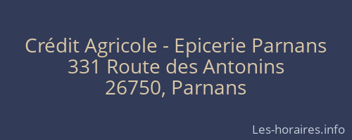 Crédit Agricole - Epicerie Parnans