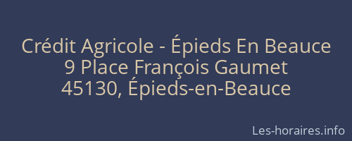 Crédit Agricole - Épieds En Beauce