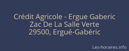 Crédit Agricole - Ergue Gaberic