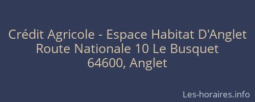 Crédit Agricole - Espace Habitat D'Anglet