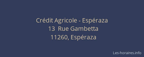 Crédit Agricole - Espéraza